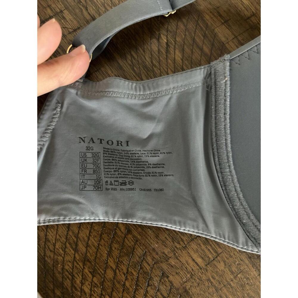 Natori 731080 Rose Dream Custom Coverage Underwire Bra Blue size 32G - Picture 4 of 4